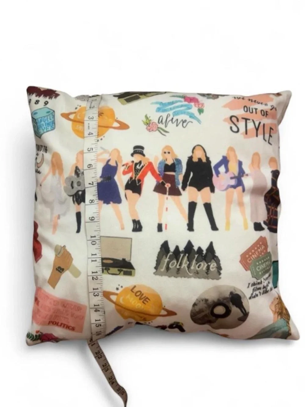 Taylor Swift Eras Throw Pillow | Swiftie Decorative Accent Cushion